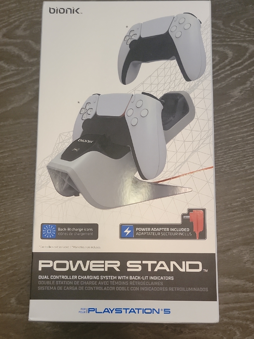 Bionik Power Stand for PlayStation 5 Controllers - White/Black